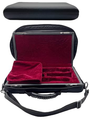 Generic Oboe Case, Oboe Bag Large Capacity Lightweight PU Leather Cover for Daily Use Carrying Instruments Clarinet