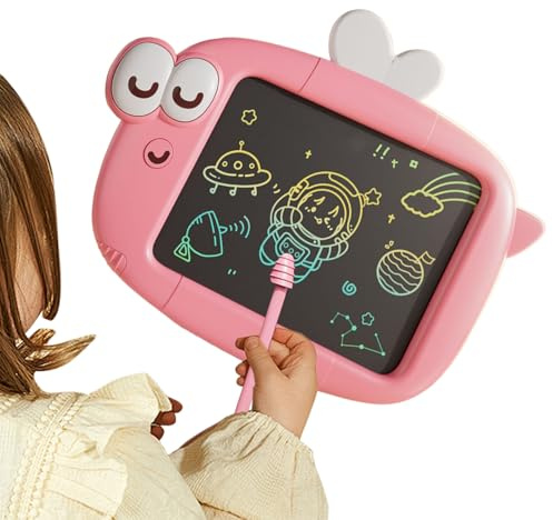 doyandader Tablero de Escritura LCD | Pizarra de Dibujo Borrable | Juguete Educativo Portátil para Aprendizaje de Escritura y Pintura de Viaje