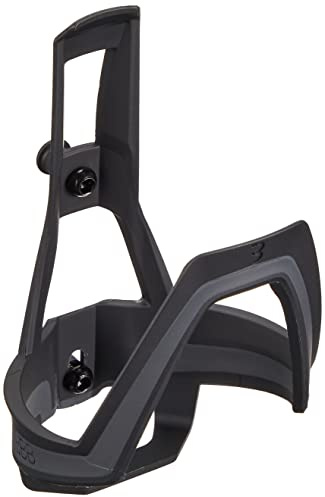 BBB Cycling Water Bottle Holder Universal Bike Bottle Cage for Road Bike and MTB Lightweight DualCage BBC-39 Dark Grey/Black