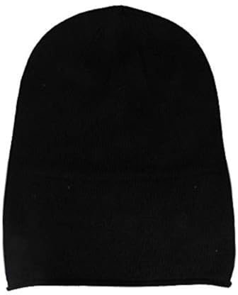 Zwillingsherz Damen Beanie Uni aus 100% Kaschmir Winter-Hut, schwarz, Einheitsgröße