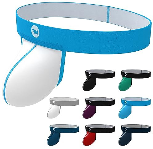 Real Men Lift Pouch Jock Strap 1 oder 3er Pack - Vasektomie Unterstützung Unterwäsche - Athletic Supporter, D Pouch 1 Pack- White W Cyan, XXX-Large