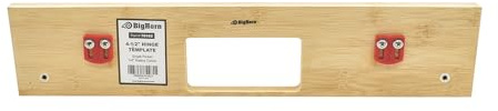 Big Horn 70162 4-1/2 Single Pocket Door Hinge Template – Precision Router Door Hinge Jig for 4.5-Inch Hinges, 1/4 Radius Hinge Mortising Tool for Commercial and Solid-Core Wood Doors