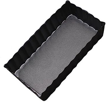 IMIKEYA Nonstick Rectangular Tart Pan with Loose Bottom Steel Tray Featuring High Rigidity and Thermal Conductivity for Baking Quiches and Pies