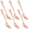 Kuchengabeln rosegold 17 cm 6 Stück spülmaschinenfest langlebig für Haushalt und Gastronomie