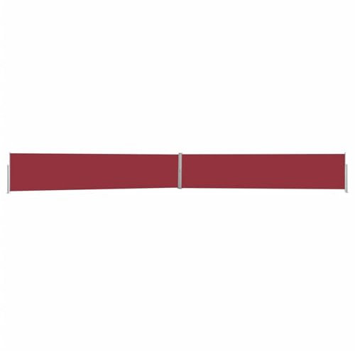 Tidyard Auvent latéral rétractable de Patio 140x1200 cm Rouge Protection de l'intimité et Vent, Paravent Store latéral, Abri Solaire Extensible Brise Vue pour Extérieur, Balcon, Terrasse