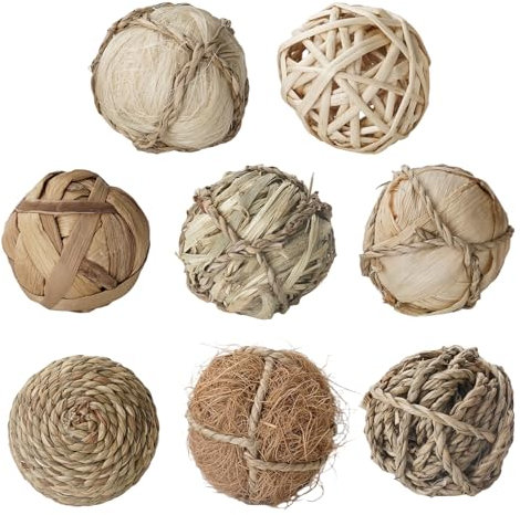 Ronyes 8pcs Decorative Balls for Centerpiece Bowls, Wicker Rattan Balls Set Vase Fillers for Home Table Garden Wedding Party Decor