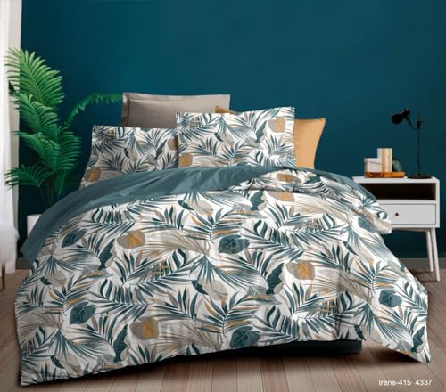 Générique Ensemble Parure de lit 4 pièces 180 x 200 cm King Size -1 Drap Housse 180 x 200 cm - 1 Drap Plat - 240 x 300 cm - 2 taies d'oreillers 65 x 65 cm 100% Coton 57 Fils /cm2 Haute Gamme (blacky)