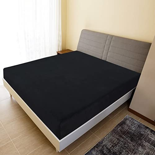 Lenzuolo con angoli elasticizzati in jersey, 90 x 200 cm, in cotone, per la casa e il giardino, lenzuola e biancheria da letto