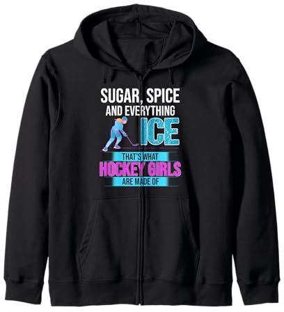 Vestito da Ragazza da Hockey per Donna! Hockey su Ghiaccio Felpa con Cappuccio