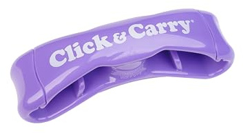 Click & Carry Poignée de Transport de Sacs de Courses ou en Plastique, avec Rembourrage en Gel Confortable et Design Mains Libres pour Shopping, Transport de Pots de Peinture