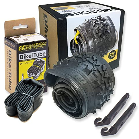 26 Inch Bike Tire Replacement Kit for Mountain Bike Tires 26 X 1.95 Includes Tools. with or Without Tubes Choose 1 or 2 Packs. (1 Tire & 1 Tube)