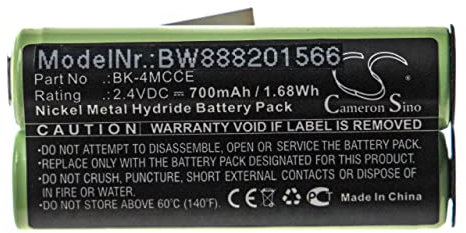 vhbw 1x Akku kompatibel mit Waterpik Sonic 900 elektrische Zahnbürste (700 mAh, 2,4 V, NiMH)