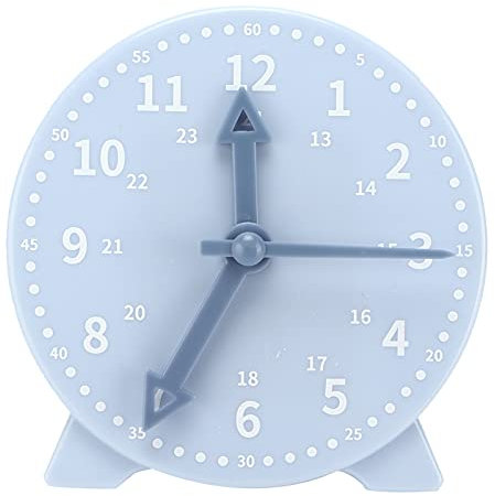 Tnfeeon Kinder-Lernuhr-Modell, Silent Analog Kids Clock Teacher Gear Clock Mathematik-Lehrhilfen mit 3 Uhrzeigern für die Grundschule für das Klassenzimmer