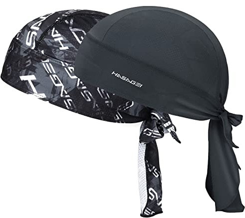HASAGEI Cooling Do Rags Skull Caps for Men Breathable Sports Bandana Cap Durag Sweat-Wicking Helmet Liner UV Protection