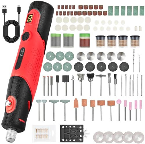 Outils Rotatif Multifonction Mini Perceuse: 4.2v Mini Perceuse Sans Fil Avec 343 Accessoires,5 vitesses, rechargeable par USB, graver, couper, percer, polir, nettoyer, bricolage