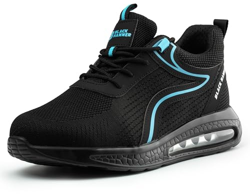 Black Hammer 3200 Men's S1P SRC Water-Resistant Safety Trainers, 12 UK