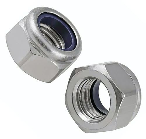 Premium Locking Nuts Nylon insert Lock Nut Steel Nyloc DIN 985 Pack of: 4 Thread Diameter - M24 (24mm) Pitch - 3mm