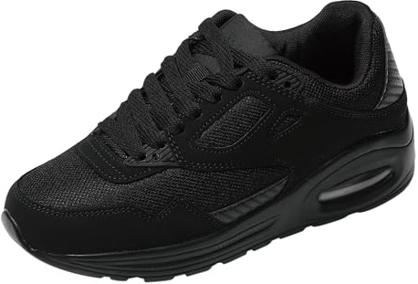 JOMIX Scarpe da Ginnastica Uomo Sneakers Casual Sportive Corsa Leggero Fitness Running Camminata Cuscino Air Respitabile SU138-1 (Nero, 41)