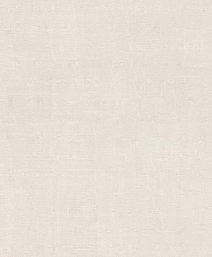 Rasch Papier peint 285307 - Papier peint uni aspect lin beige - 10,05 m x 0,53 m (L x l)