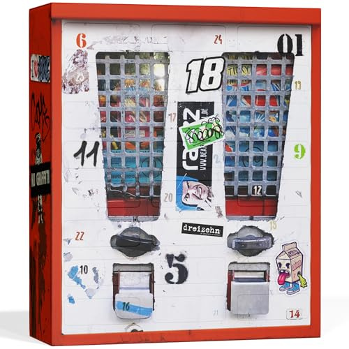 UMBRELLA® Nostalgie Adventskalender Süßigkeiten 2025 [RETRO VINTAGE] – 24x Süßigkeiten aus den 80ern, 90ern & 2000ern – Adventskalender zum Naschen & Erinnern – Handverpackt in Deutschland