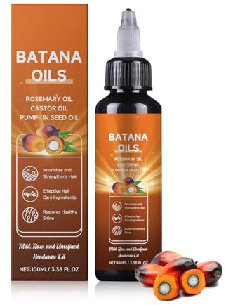 Batanaöl für Haarwachstum – 4-in-1 Flüssiges Batanaöl mit Rosmarin, Kürbiskernöl und Rizinusöl für Haarstärkung und Kopfhautpflege – Öl für Haare, Öl Haarwachstum