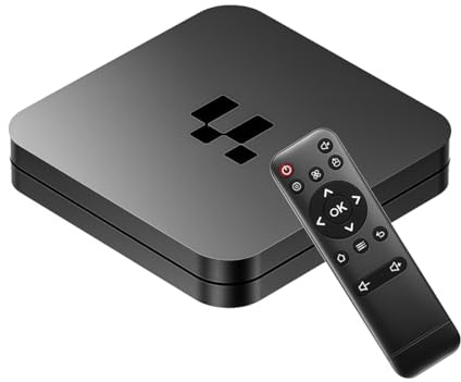 Tosuny 4K UHD TV Box, Android 16.0 TV Streaming Device, Quad Core CPU, 2GB RAM 16GB ROM, Bluetooth & 2.4/5G WiFi, Video Decoding, Ethernet/HDMI 2.0/AV/USB-port, Fjärrkontroll (BLACK)