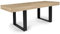 IDMarket - Table à Manger Extensible Rectangle Phoenix 4-8 Personnes Bois et Noir 160-200 cm