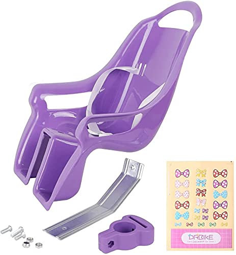 HILAND DRBIKE Kinderfahrrad Puppensitz mit Aufkleber DIY Aufkleber für Mädchen Kinderfahrrad Zubehör lila