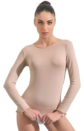 Ciocca Pura Maglia Donna con Cashmere Manica Lunga Pizzo Intimo Canottiera Elegante Calda [P0713C_NOC_M_1]
