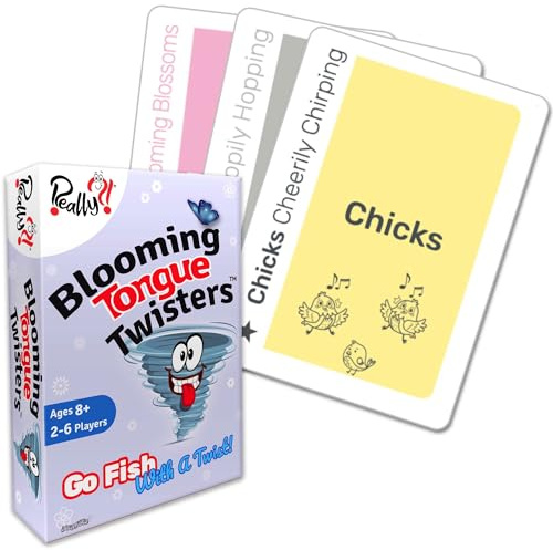 Really?! Blooming Tongue Twisters Card Games for Kids 8-12 and Up, Family Game Night, Educational Games, Speech Therapy, Homeschool, Fun Gifts for Boys 8-12 Girls