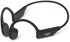 Vieta Pro Auriculares Conducción Ósea Inalámbricos, Bluetooth, Conexión Dual. Cascos Deportivos y Ergonómicos Resistentes a Agua, Micrófono Integrado, Batería Larga Duración para Running | Bone. Negro