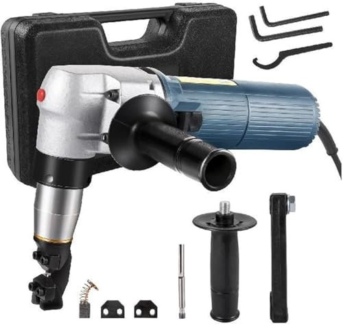 Wrobelax 380W 625W Electric Metal Nibbler Corded Shears Cutter 1.8MM 4MM Cutting Thickness for Sheet Metal Stainless Steel Plastic Durable, Versatile, Wide Range of Applications(Color:625w)