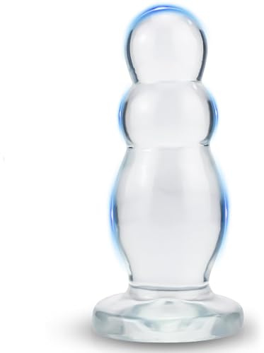 BDSMJOY 16.5cm Anal Beads Plug Kit Trainer, Anal Plug Butt Plug Anal Toy Sex Toys for Men Women, Analplug Anal Dildo Anal Trainer for Beginners Advanced Users (Transparent)