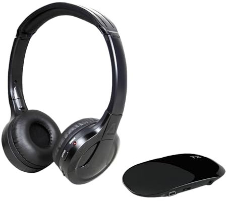 ZANCHIE Kabellose Stereo-Kopfhörer für TV, Over-Ear-Headset Kabelgebundene Kopfhörer mit Sender, 20-30m kabellose Reichweite, für PC/TV/Smart Phones(mit 3,5mm Audio Kabel, RCA Kabel)