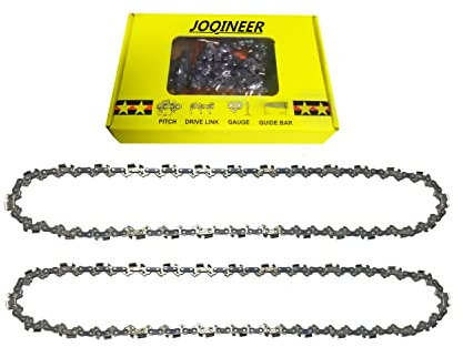 Cadena de la motosierra 2pcs para la barra eléctrica de la sierra 16 pulgadas (40cm), 59 impulsiones, cortador 29, paso 3/8, calibre 0.05 (1.3mm), reemplazo recambios eléctricos de la motosierra