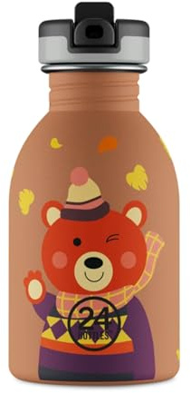 24Bottles Baby Bottle 250 ml, 18/8 BPA Free, Airtight with Straw, Ideal for School and Fun, 100% Free of Harmful Substances