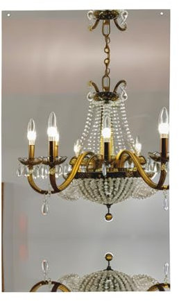 Drapeau décoratif extérieur en tissu léger avec impression de lustre de salle de bal avec ajustement pour une utilisation en extérieur