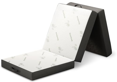 Cozzzi Trifold Foldable Mattress for Floor and Traveling with Removable Cover - Lightweight and Portable Foldable Mattress for Adults & Kids - Compact and Easy to Storage (75in x 25in x 4in)