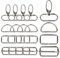 SWAWIS 40 Stück Drehgelenk Karabinerhaken Set, 32mm D-Ringe Schiebeschnallen Rechteckige Ringe Drehbare Karabinerhaken, für Taschen Gurt Kostüme Rucksack Hundeleine DIY Hardware-Zubehör(Silber)