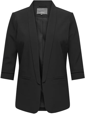Only Carmakoma Femme Carelly 3/4 Life TLR Noos Veste Blazer, Noir, 52 Grande Taille EU