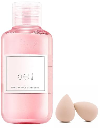 Leonshco 150 ml sminkborstrengöring, mild säker sminkborste rengöring, flytande rengöring, effektiv smuts och föroreningar avlägsnande för make-up borste svamp puderpuff