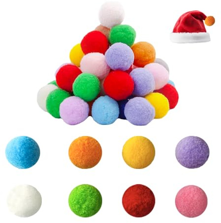 TASSFROO 20 Piezas Bolas de Fieltro Coloridas, 3 cm Pelotas De Juguete para Gatos Cuentas de Fieltro de Lana Pelotas Pompones para Gatos para Juguetes para Diseños Creativos de Bricolaje