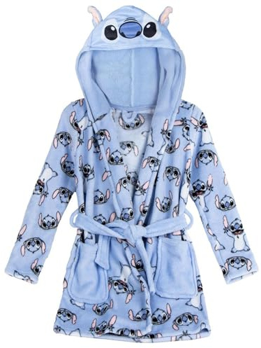 CERDÁ LIFE'S LITTLE MOMENTS Unisex Bambini Stitch Suave Niños Y Niñas Capucha Y Cinturón - Bata Casa Calentita Y Cómoda Con Tejido Tipo Polar Batin, 10 anni