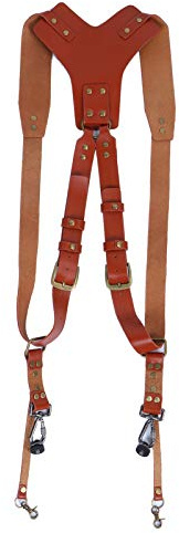 Baxnore Sangle de la caméra à l'épaule, harnais en cuir avec boucles en alliage de zinc Système de soutien au dos pour la photographie; Caméras compatibles au trépied standard