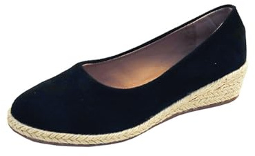 Mocasines para mujer, zapatos de tela, alpargatas, zapatos de plataforma, zapatos bajos, zapatos de mujer, zapatos de vestir, zapatos de bailarina, zapatos de tacón alto, zapatos casuales, Negro , 38