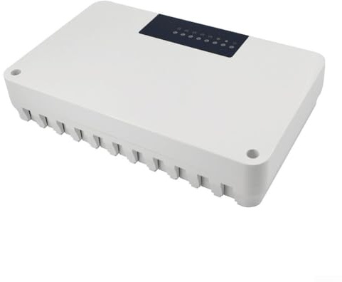 5/8 Channel Central Heating Controller Hub for Floor Hot Water System Pump Valve Actuator Control Multi-Zone Thermostat White ABS(8)