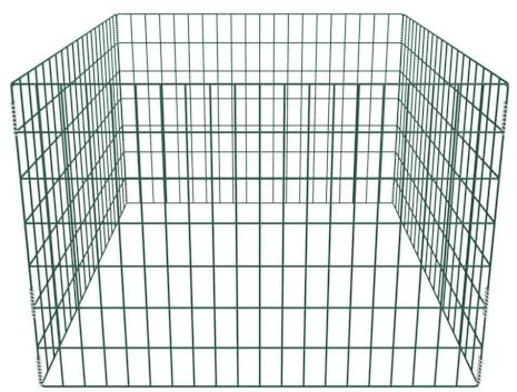 Compostador de jardín de acero con recubrimiento en polvo, 100 x 100 x 70 cm, contenedor de compost con ventilación, contenedor de compost para residuos de jardín, hojas, césped y residuos orgánicos