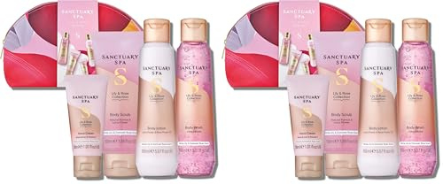 Sanctuary Spa Lily & Rose Collection Gift Set, Vegan, Gift For Women, Gift For Her, Womens Gift Sets (Pack of 2)
