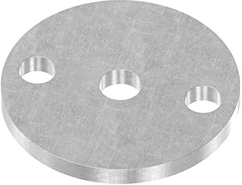 Fenau | Plaque d'ancrage | Ø 70x6 mm | Acier (bruts) à souder dans/avec des trous percés pour le montage au mur ou au sol