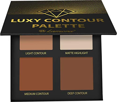 Palette Contouring Viso Polvere Kit Make Up - 4 Colori Matte Altamente Pigmentati Con Specchio - Per Pelli Scure Da Chiare A Medie - Vegano, Non Testato Sugli Animali